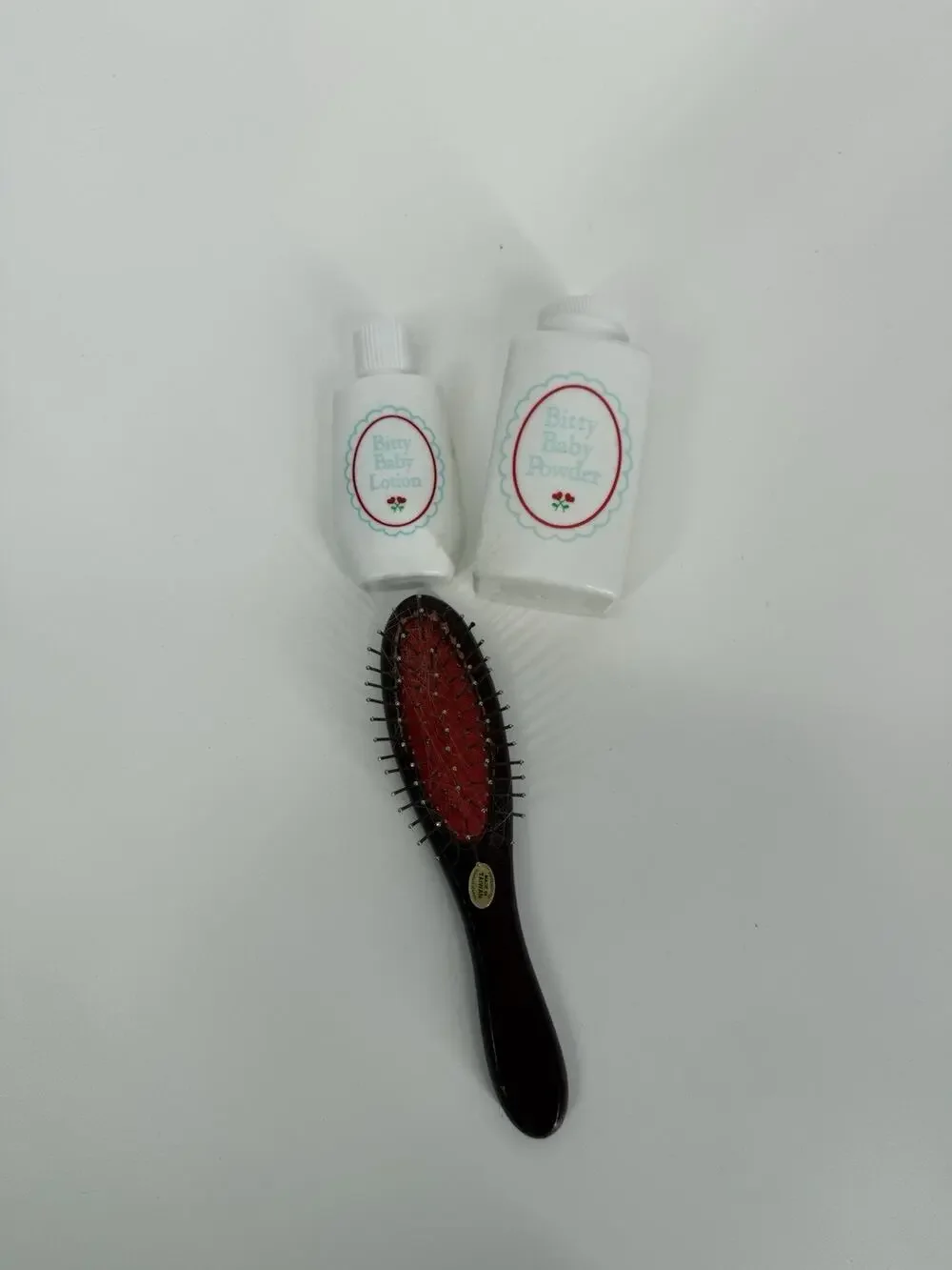 Vintage American Girl Doll Hair Brush w/ Wire Head And Powder Lotion Bitty Baby